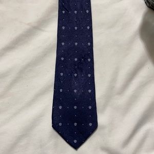 Versace Navy Medusa Silk Tie